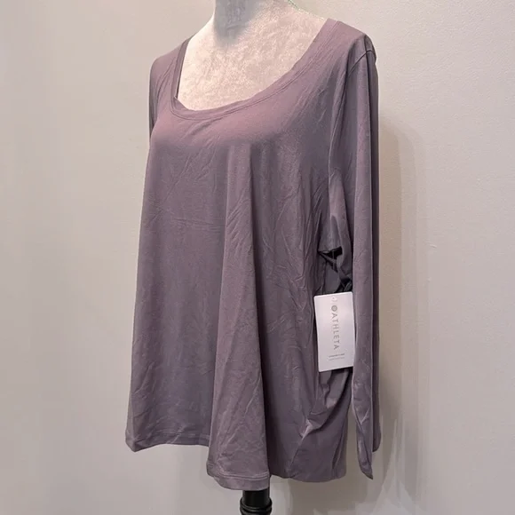 Athleta Stratus ll top purple long sleeve tshirt NWT - Picture 2 of 9